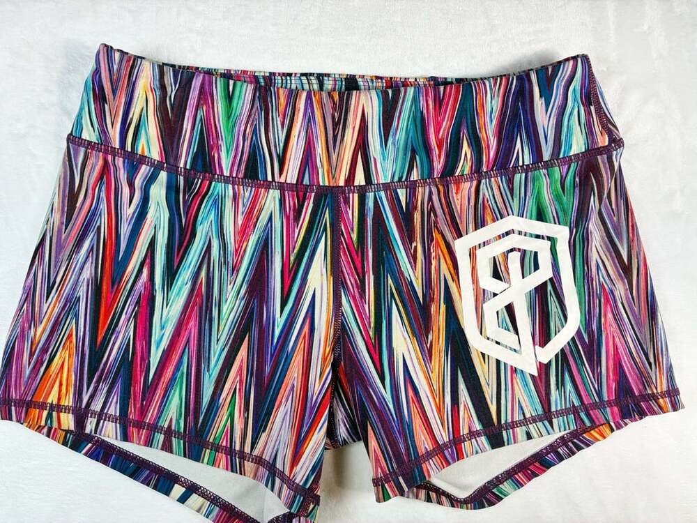 Born Primitive Kaleidoscope Athletic Workout Shorts Multicolor Medium